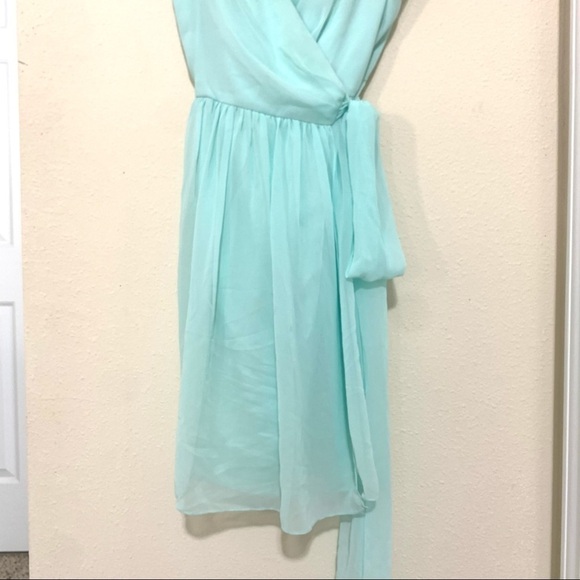 CEREMONY I Want Candy Chiffon Mint wrap Dress S - Picture 6 of 9